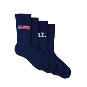 POLO RALPH LAUREN Navy Country Club Crew Sock 2-Pack  Sock Size: 10-13